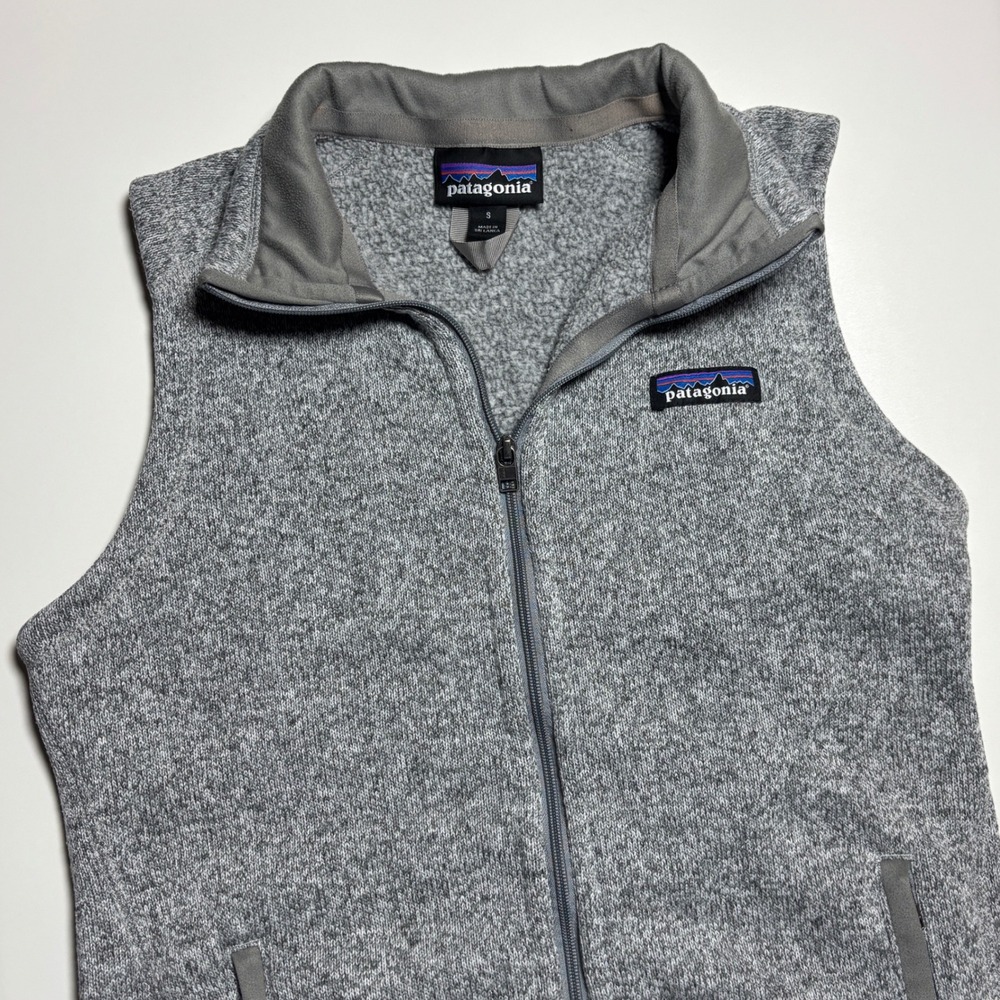 Patagonia Better Sweater Vest Fleece Womens Small Gray Full Zip Outdoor Hiking